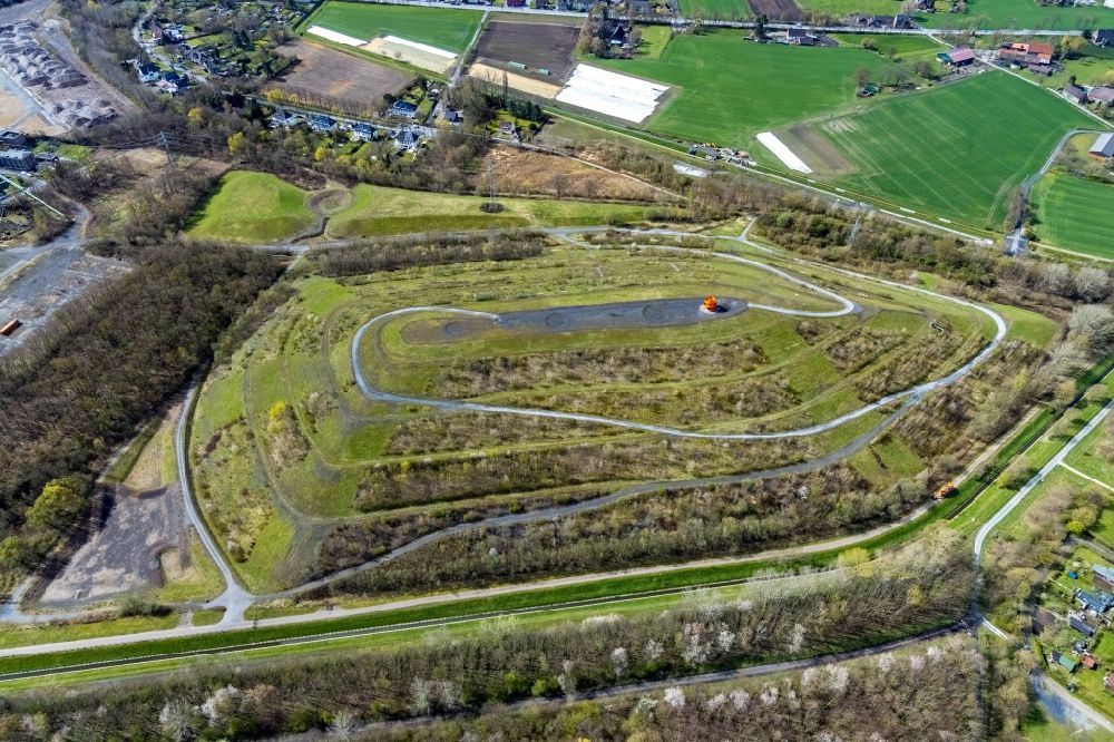 Aerial image Hamm - Reclamation site of the former mining dump Kissinger Hoehe in Hamm at Ruhrgebiet in the state North Rhine-Westphalia, Germany