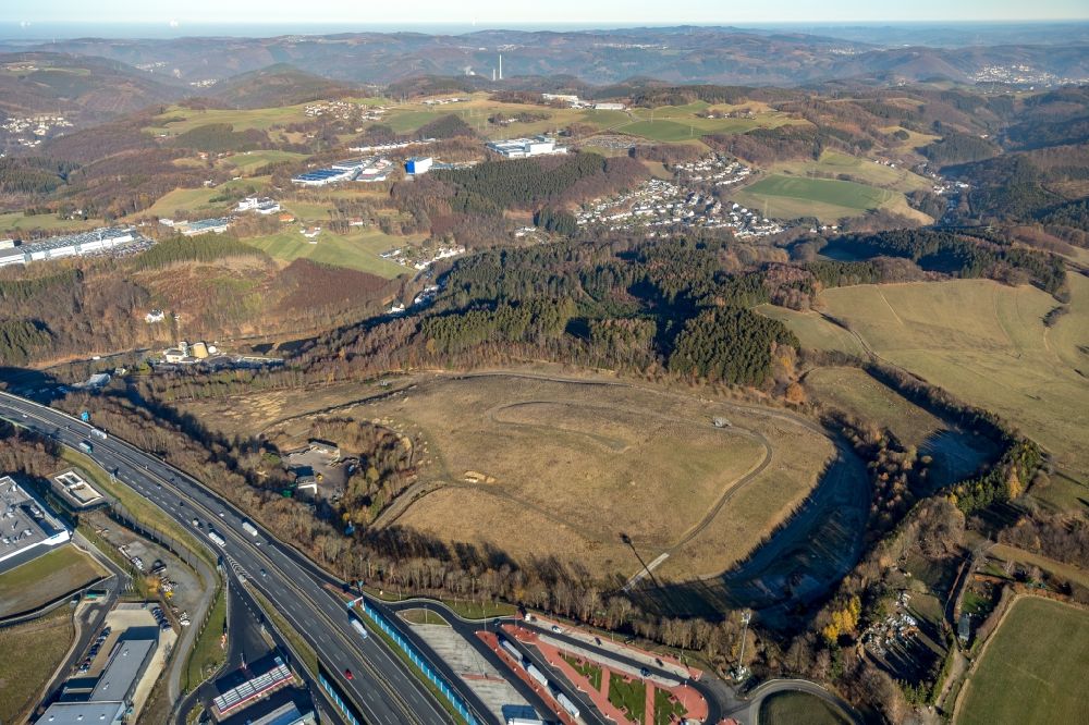 Aerial photograph Lüdenscheid - Site of the former landfill Zentraldeponie Luedenscheid- Kleinleifringhausen in Luedenscheid in the state of North Rhine-Westphalia, Germany
