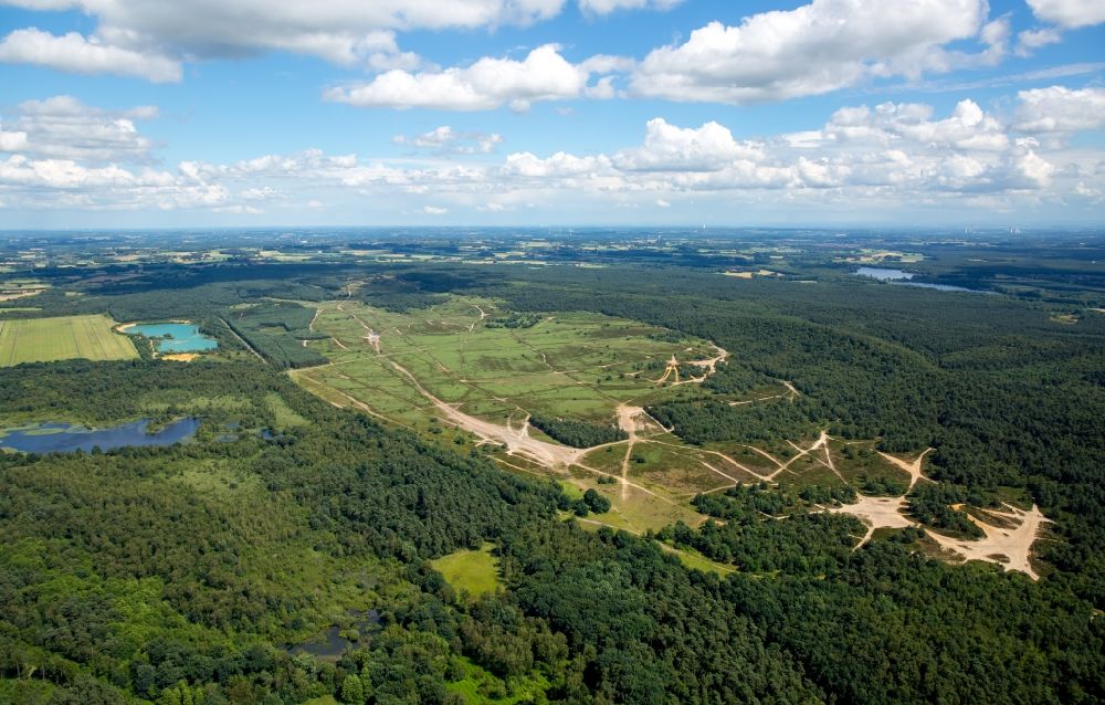 Haltern am See from above - Site of the former military training area of the British Army of the Rhine in Luedinghausen in North Rhine-Westphalia