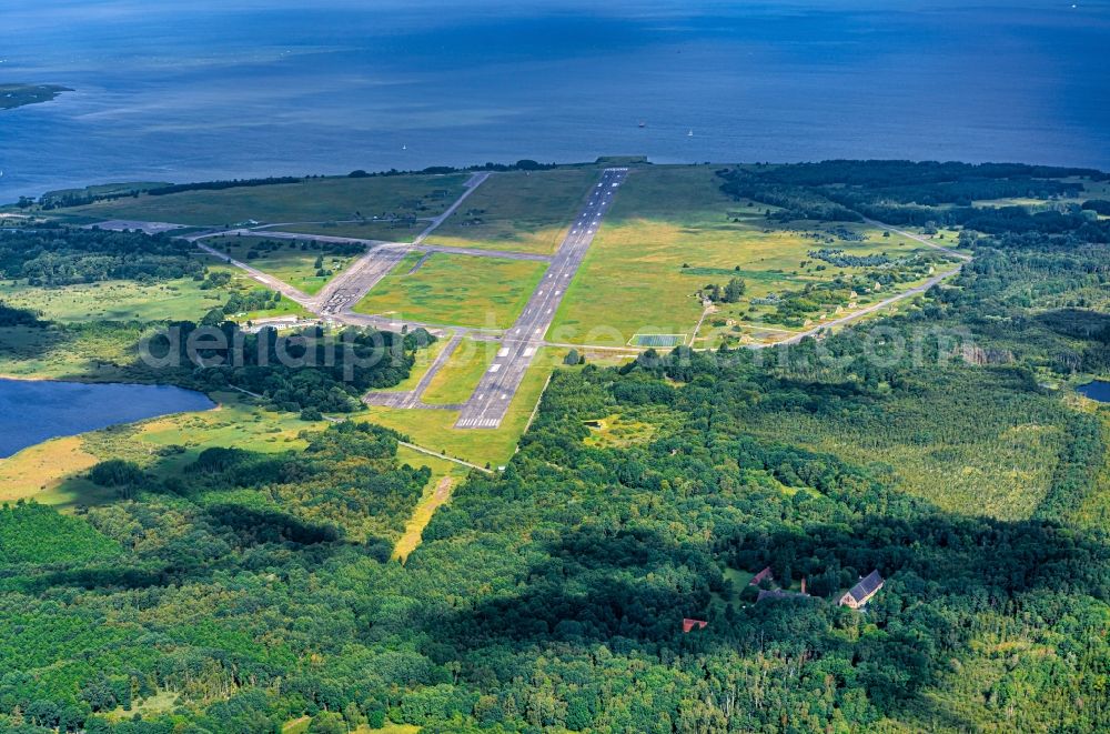 Aerial photograph Peenemünde - Site of the airfield Peenemunde on the Baltic coast of the island of Usedom in Mecklenburg-Western Pomerania