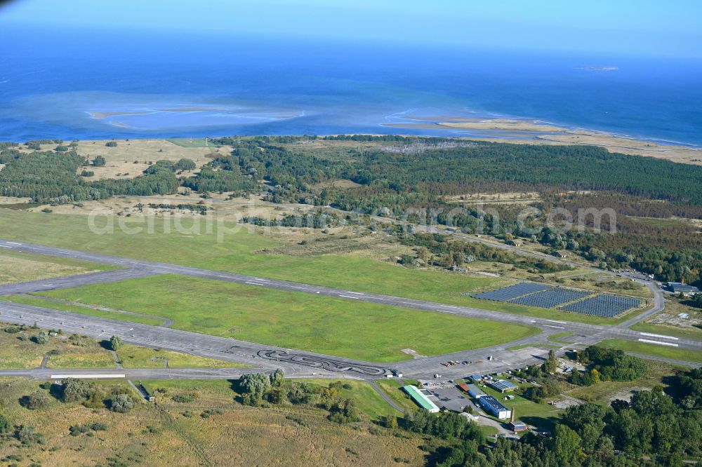 Peenemünde from above - Site of the airfield Peenemunde on the Baltic coast of the island of Usedom in Mecklenburg-Western Pomerania
