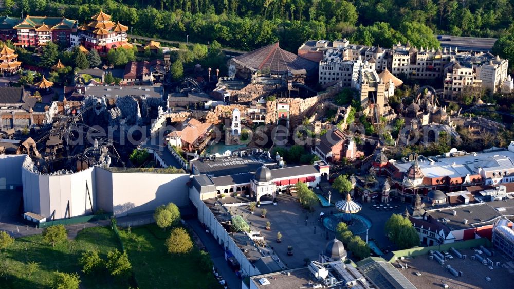 Aerial photograph Brühl - Grounds of the Phantasialand theme park in Bruehl in the Rhineland in the state of North Rhine-Westphalia