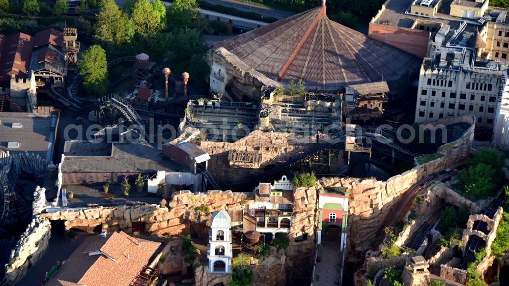 Brühl from the bird's eye view: Grounds of the Phantasialand theme park in Bruehl in the Rhineland in the state of North Rhine-Westphalia