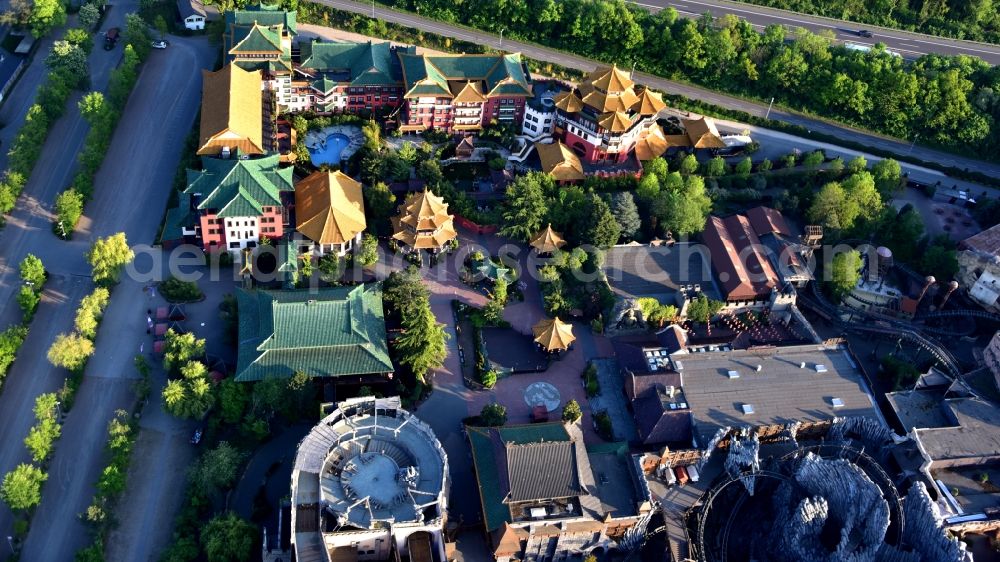 Brühl from the bird's eye view: Grounds of the Phantasialand theme park in Bruehl in the Rhineland in the state of North Rhine-Westphalia