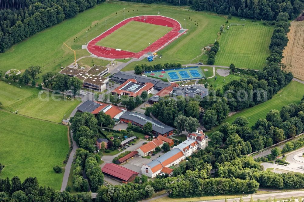 Aerial image Starnberg - School building of the Munich International School in Starnberg in the state Bavaria, Germany