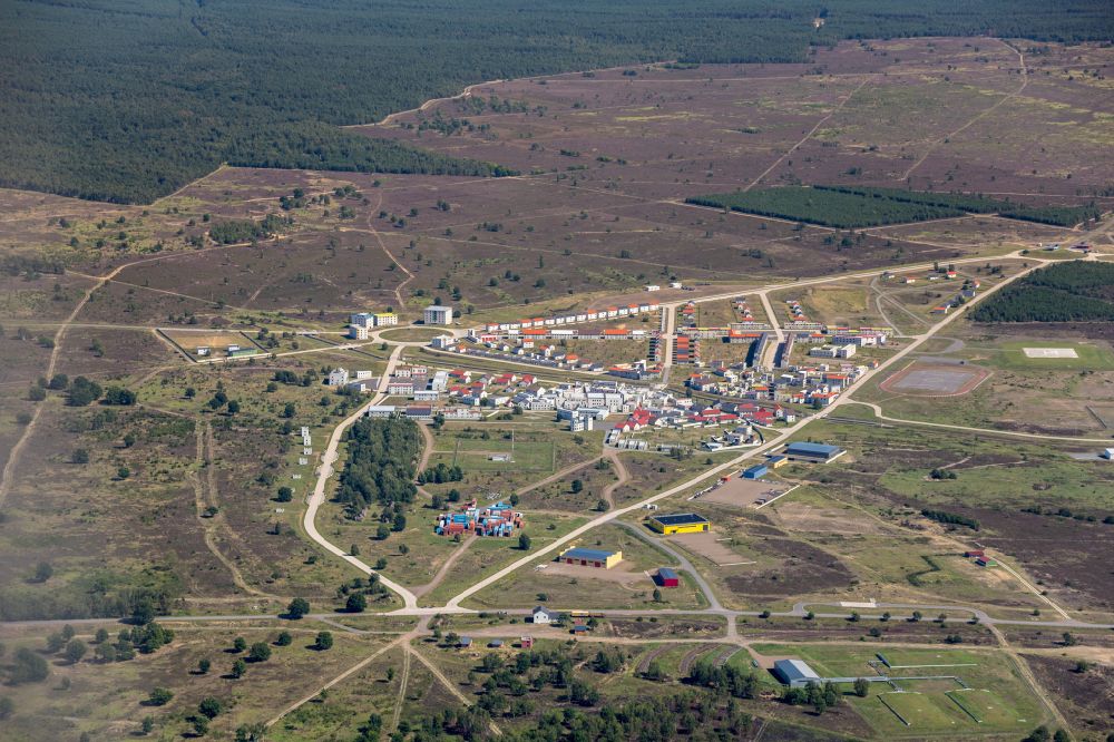 Aerial image Windberge - Areal of military training ground Schnoeggersburg in Windberge in the state Saxony-Anhalt, Germany