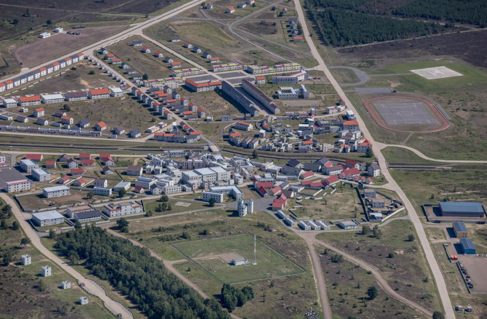 Aerial photograph Windberge - Areal of military training ground Schnoeggersburg in Windberge in the state Saxony-Anhalt, Germany