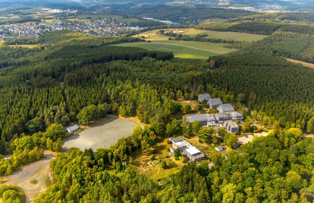 Aerial image Wilnsdorf - Ground, administration and basis of the charitable organization CVJM Kreisverband Siegerland e. V. in Wilnsdorf in the state North Rhine-Westphalia, Germany