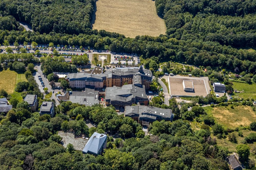 Aerial photograph Herdecke - Area of the Herdecke Hospital in the district Westende in Herdecke in North Rhine-Westphalia