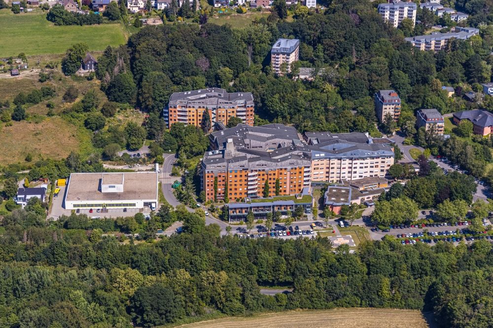 Herdecke from above - Area of the Herdecke Hospital in the district Westende in Herdecke in North Rhine-Westphalia