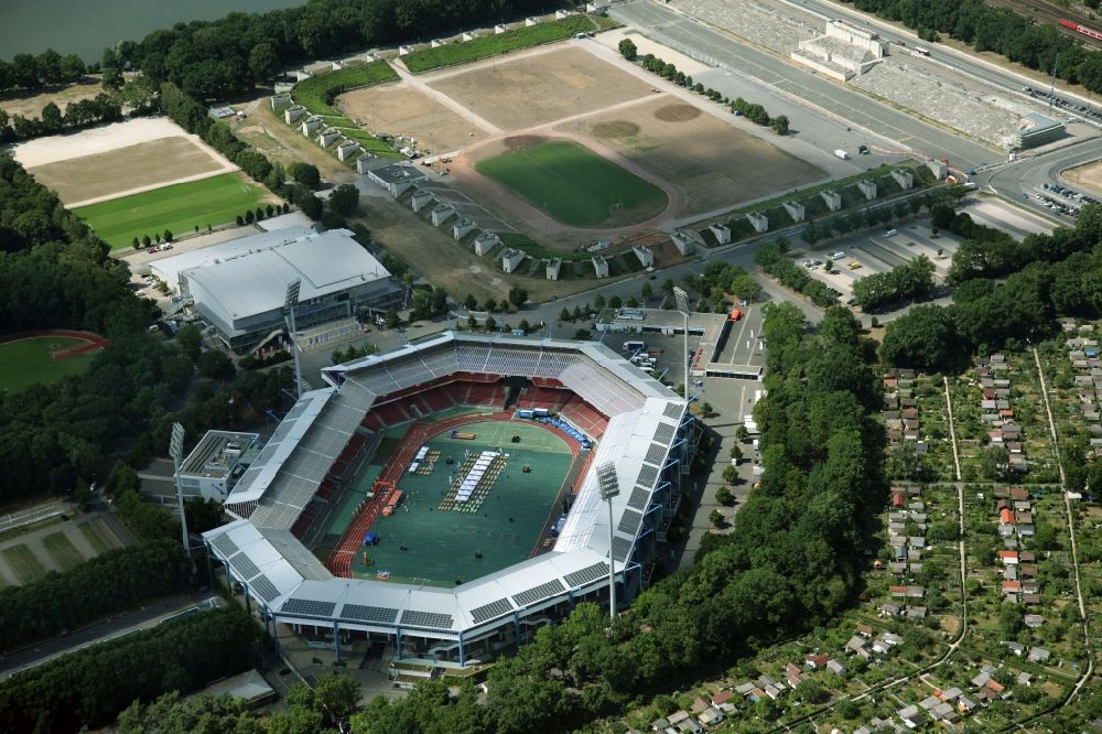 Aerial image Nürnberg - Grounds at Grundig Stadium (formerly known as EasyCredit Stadium or Franken-Stadion) in Nuremberg in Bavaria