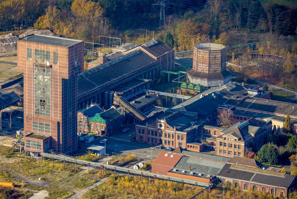 Aerial image Hamm - Demolition work on the site of the Industry- ruins Zeche Heinrich Robert in Hamm at Ruhrgebiet in the state North Rhine-Westphalia, Germany