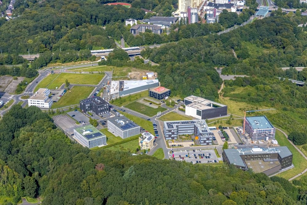 Bochum from above - Grounds of the Innovation Center Health Economy on the health campus in the district of Querenburg in Bochum in the Ruhr area in the state of North Rhine-Westphalia, Germany