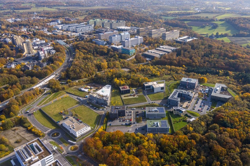 Bochum from above - Grounds of the Innovation Center Health Economy on the health campus in the district of Querenburg in Bochum in the Ruhr area in the state of North Rhine-Westphalia, Germany