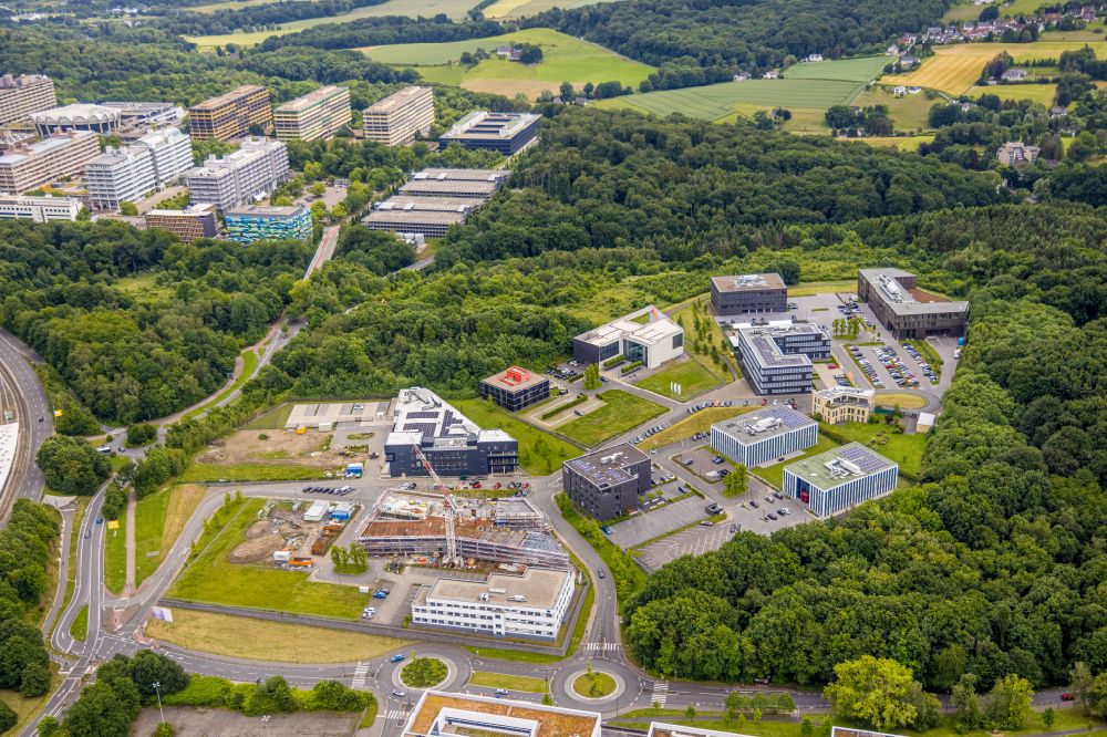 Aerial image Bochum - Grounds of the Innovation Center Health Economy on the health campus in the district of Querenburg in Bochum in the Ruhr area in the state of North Rhine-Westphalia, Germany