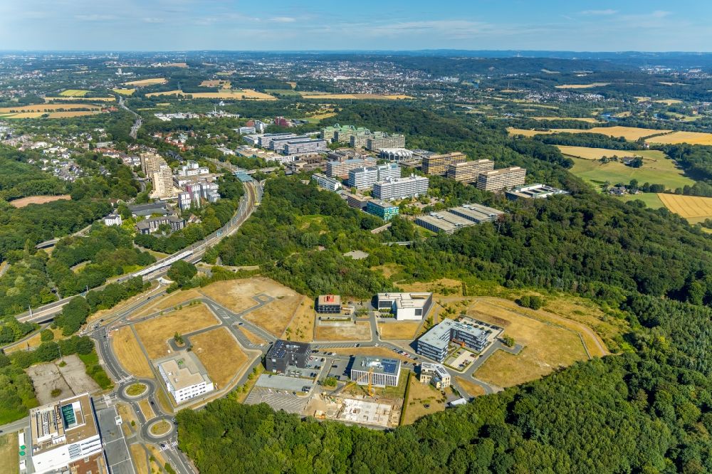 Aerial image Bochum - Grounds of the Innovation Center Health Economy on the Gesundheitscampus in the district Bochum South in Bochum in the state of North Rhine-Westphalia