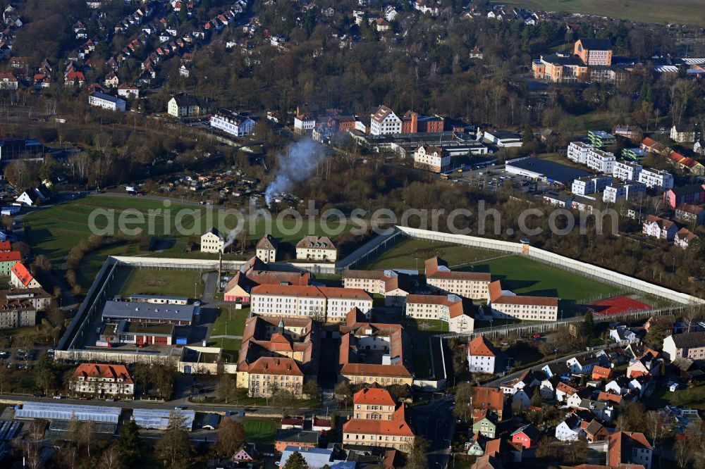 Aerial photograph Bayreuth - Prison grounds and high security fence Prison in the district Schiesshaus in Bayreuth in the state Bavaria