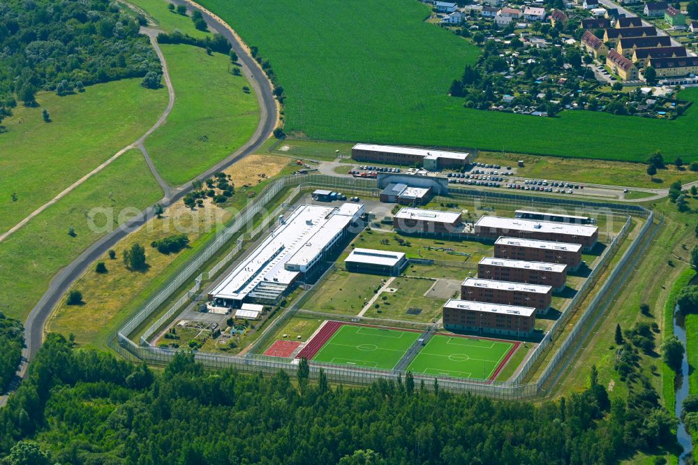 Regis-Breitingen from the bird's eye view: Premises of the correctional facility detention center in Regis in Saxony