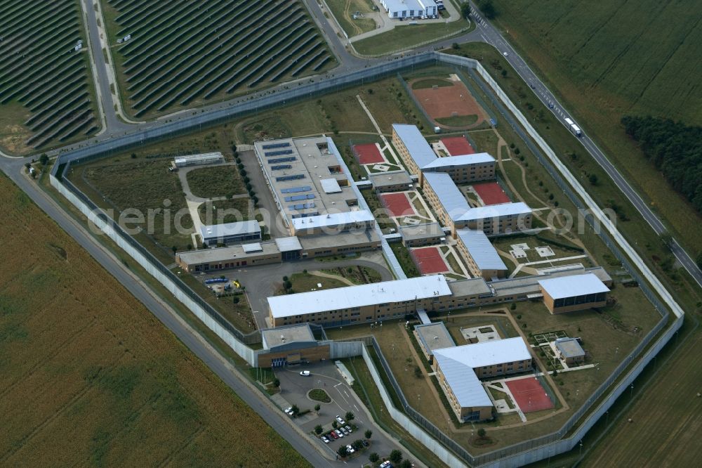Aerial photograph Luckau - Grounds of the prison correctional facility Luckau-Duben Luckau in Brandenburg