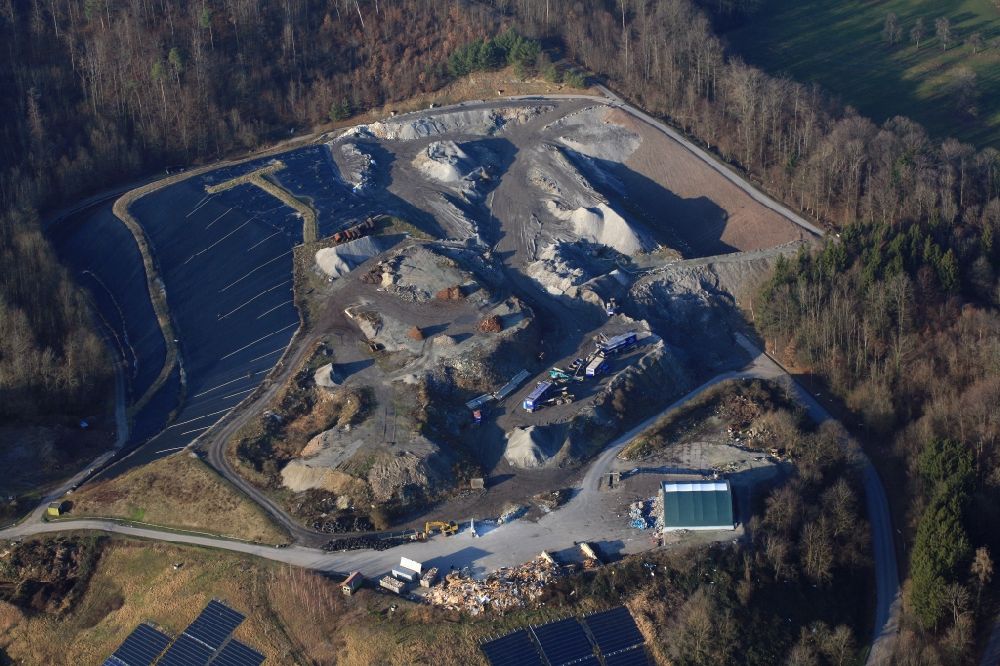 Aerial photograph Wehr - Site of waste deposite Lachengraben in Wehr in the state Baden-Wuerttemberg
