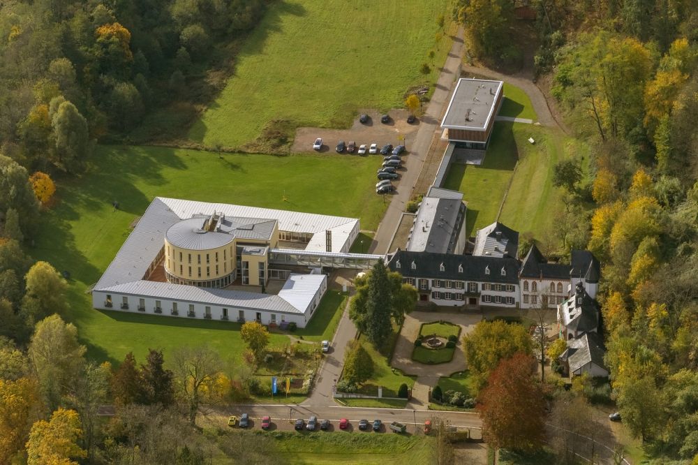 Wadern from above - Grounds of the Leibniz Center for computer science (LZI) at castle Dagstuhl Wadern in Saarland