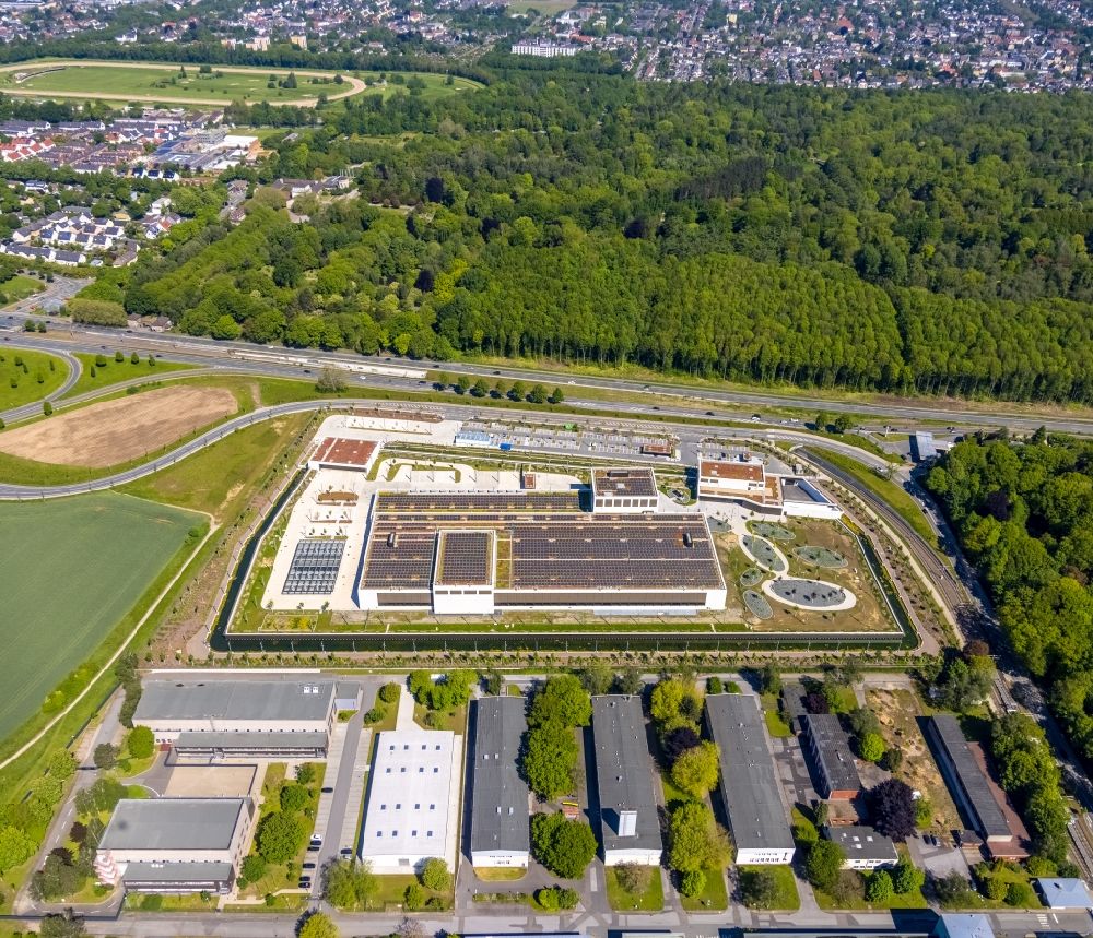 Aerial image Dortmund - New building complex on the site of the logistics center money store of the Deutschen Bundesbank in Dortmund at Ruhrgebiet in the state North Rhine-Westphalia