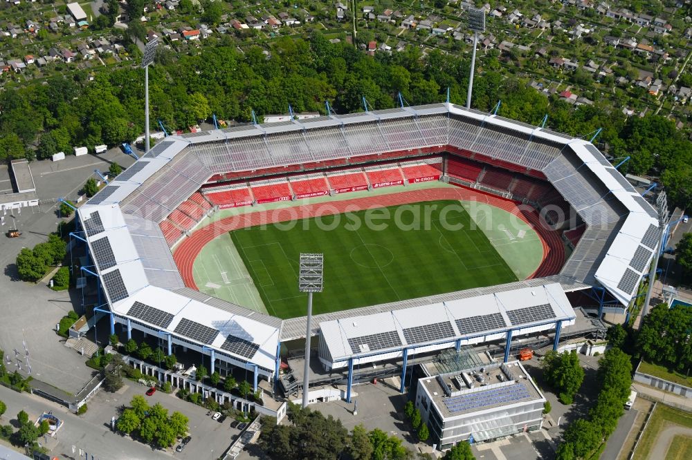 Aerial image Nürnberg - Grounds at Max-Morlock- Stadium (formerly known as Grundig Stadium or EasyCredit Stadium or Franken-Stadion) in Nuremberg in Bavaria