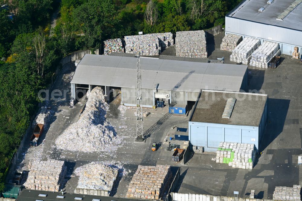 Aerial photograph Berlin - Site waste and recycling sorting der ALBA Recycling GmbH on Hultschiner Damm in the district Mahlsdorf in Berlin
