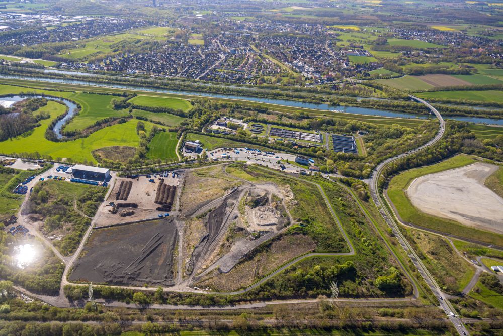 Hamm from the bird's eye view: Site waste and recycling sorting at the lausbach of the city environmental and operational services in Hamm in the state North Rhine-Westphalia