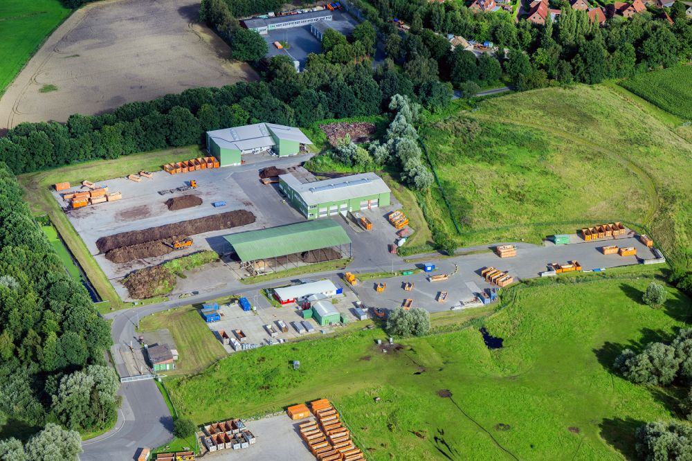 Aerial photograph Stade - Site of landfill of Abfall- Wirtschaftszentrum Stade in Stade in the state Lower Saxony, Germany