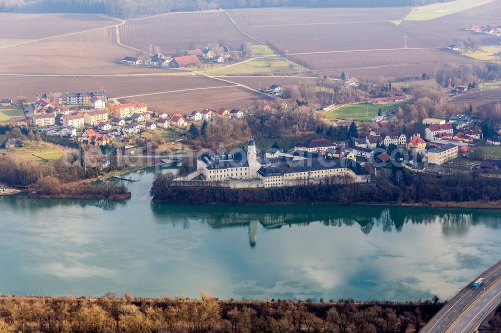 Aerial photograph Suben - Prison grounds of Prison at the Inn river in Suben in Oberoesterreich, Austria