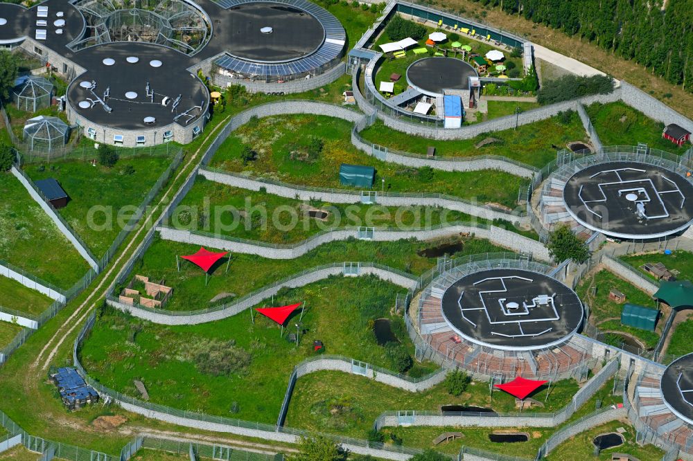 Berlin from the bird's eye view: Site of the animal shelter, also known as the city of animals, destrict Hohenschoenhausen in Berlin in Germany