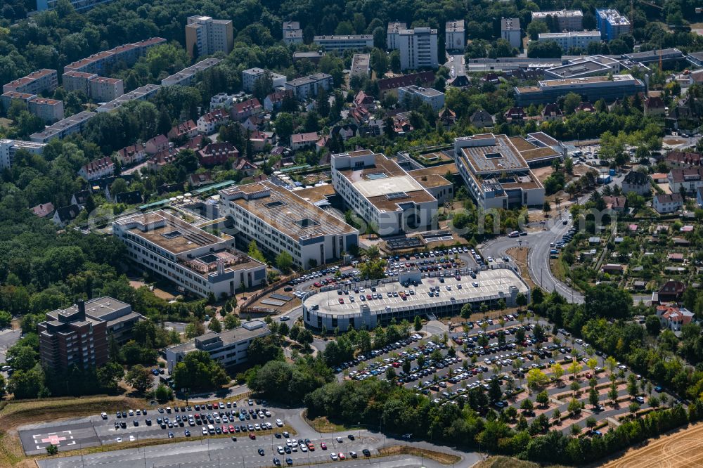 Aerial image Würzburg - Clinic grounds of the university hospital in Wuerzburg in the state Bavaria, Germany
