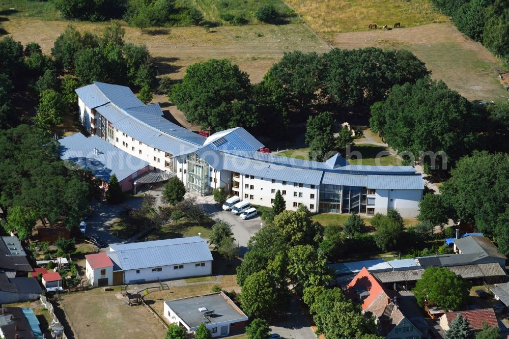 Aerial photograph Beetzendorf - Area Residence - Building Caritas residence Friedrich Lorenz in Beetzendorf in the federal state Saxony-Anhalt, Germany
