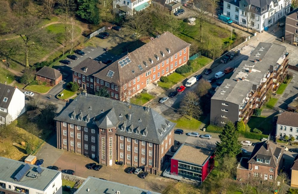 Aerial photograph Dorsten - Court- Building complex of the Amtsgerichtes Dorsten in Dorsten in the state North Rhine-Westphalia, Germany