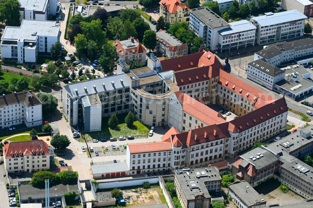 Aerial photograph Magdeburg - Court- Building complex of Landgericht Magdeburg on street Halberstaedter Strasse in the district Sudenburg in Magdeburg in the state Saxony-Anhalt, Germany