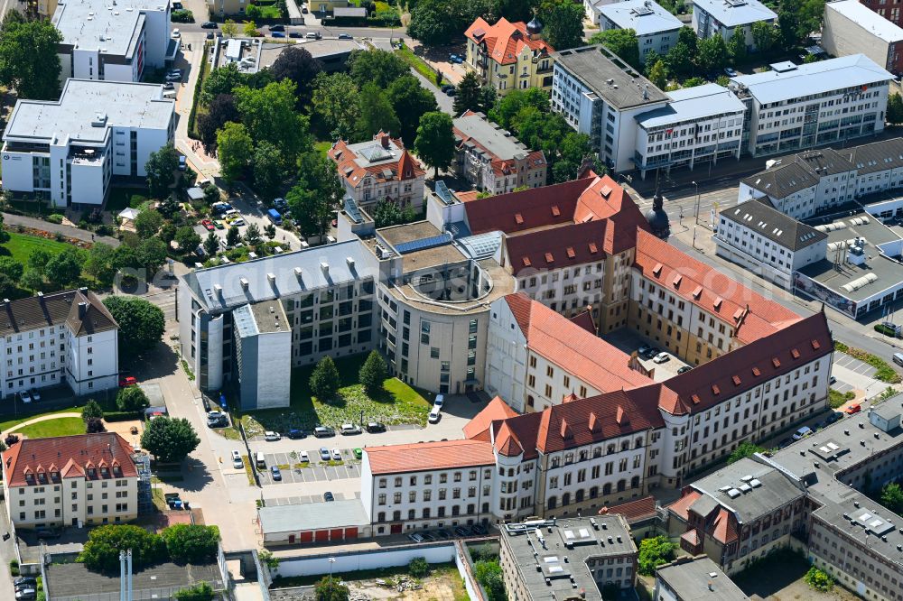 Magdeburg from above - Court- Building complex of Landgericht Magdeburg on street Halberstaedter Strasse in the district Sudenburg in Magdeburg in the state Saxony-Anhalt, Germany