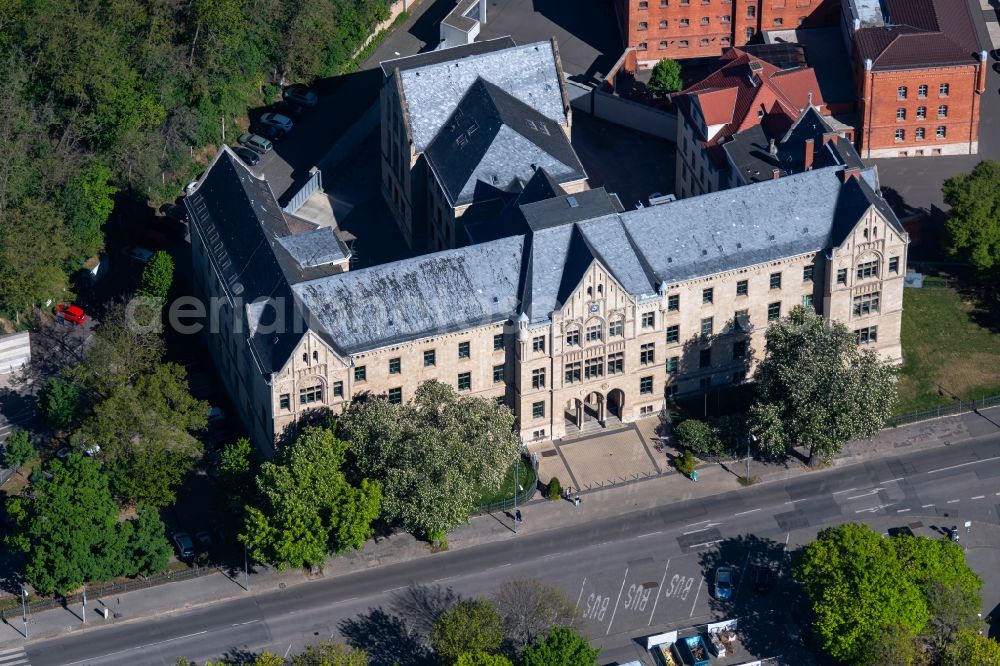 Erfurt from the bird's eye view: Court- Building complex of the Landgerichtes Erfurt in Erfurt in the state Thuringia, Germany