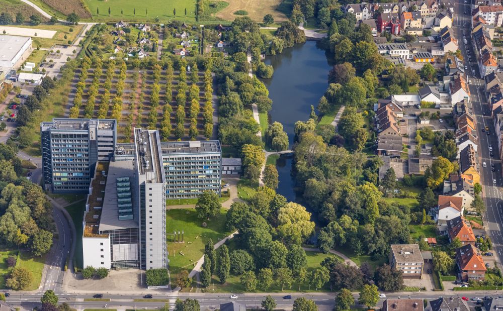 Aerial photograph Hamm - Court- Building complex of the Oberlandesgericht Honm on Ostringpark in Hamm in the state North Rhine-Westphalia, Germany