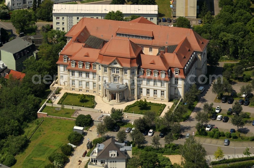 Aerial image Naumburg (Saale) - Court- Building complex of the Oberlandesgericht Naumburg on Domplatz in Naumburg (Saale) in the state Saxony-Anhalt, Germany