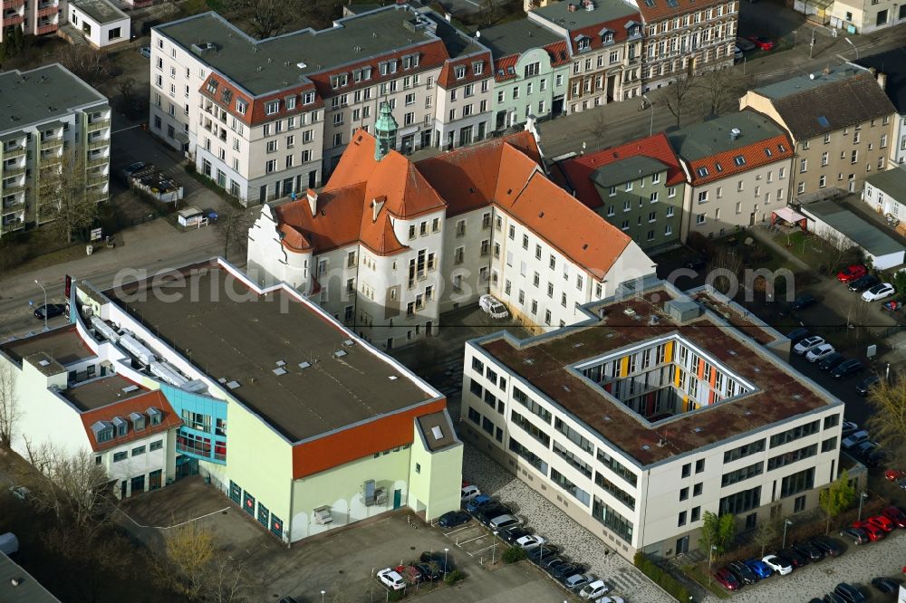 Aerial image Oranienburg - Court- Building complex of in Oranienburg in the state Brandenburg, Germany