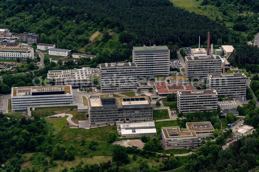 Aerial image Tübingen - General overview of the campus buildings of the university in Tuebingen in the state Baden-Wuerttemberg, Germany