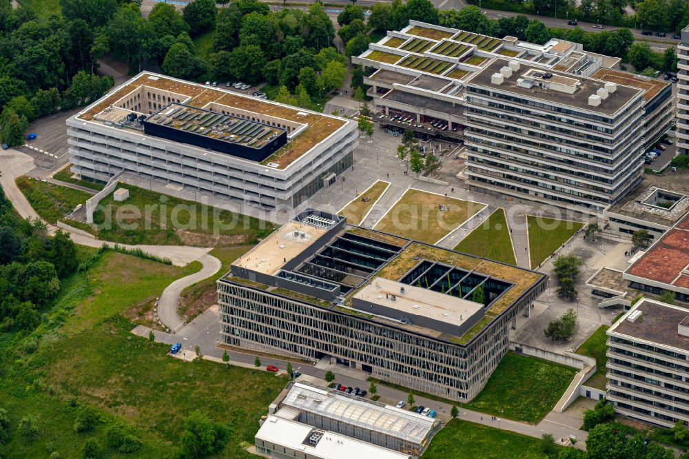 Tübingen from above - General overview of the campus buildings of the university in Tuebingen in the state Baden-Wuerttemberg, Germany