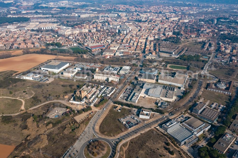 Aerial image Cerdanyola del Valles - City area with outside districts and inner city area in Cerdanyola del Valles in Catalunya - Katalonien, Spain