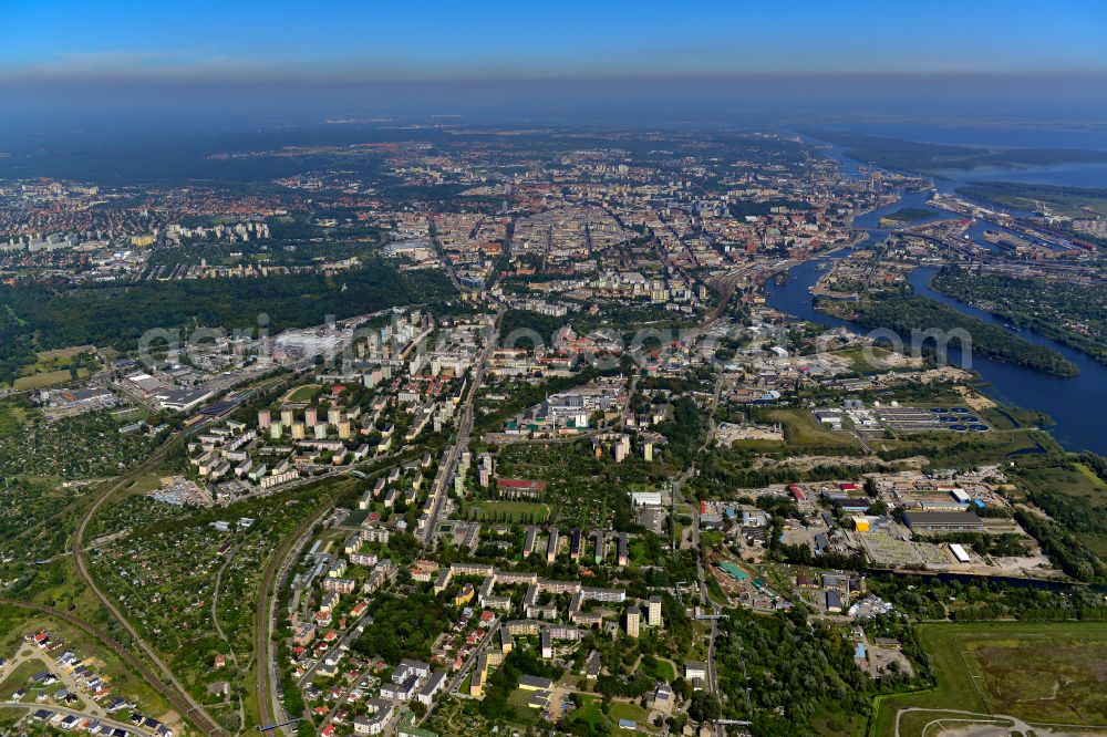 Aerial photograph Szczecin - Stettin - City area with outside districts and inner city area in Szczecin in Zachodniopomorskie, Poland