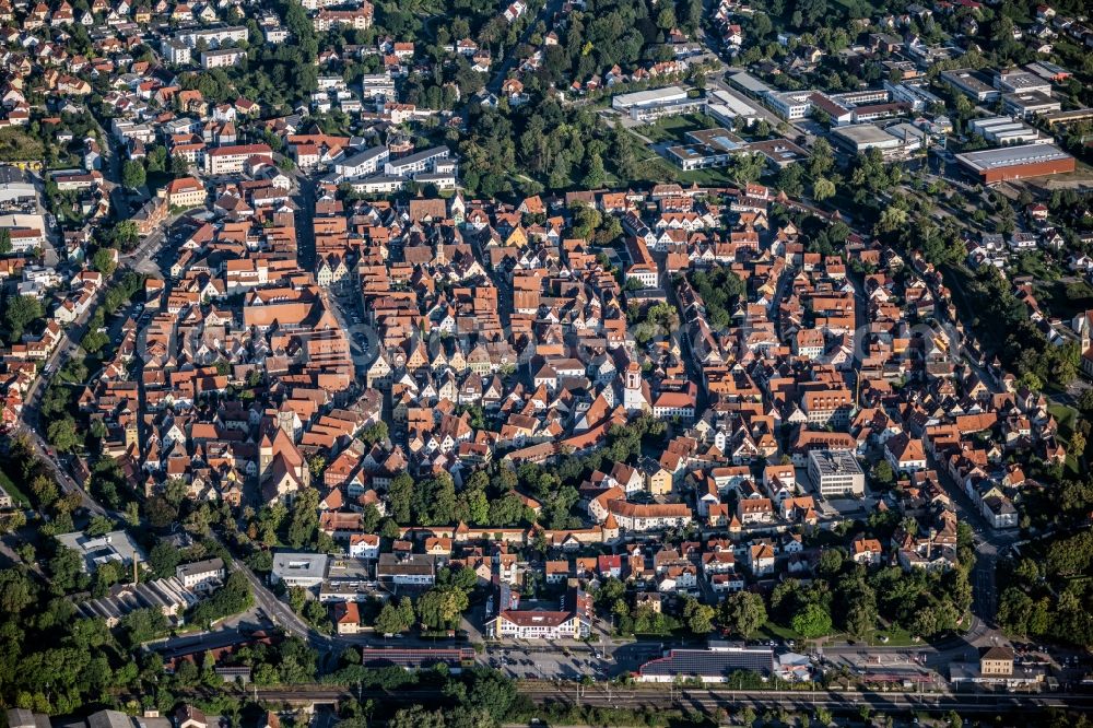 Aerial image Weißenburg in Bayern - City area with outside districts and inner city area in Weissenburg in Bayern in the state Bavaria, Germany