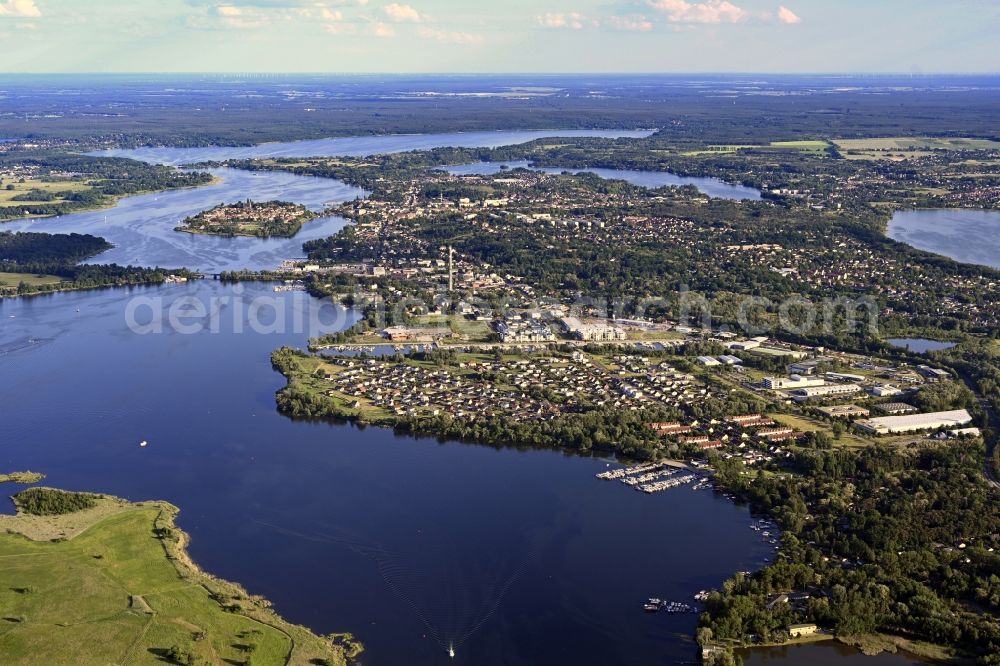 Werder (Havel) from above - City area with outside districts and inner city area in Werder (Havel) in the state Brandenburg, Germany