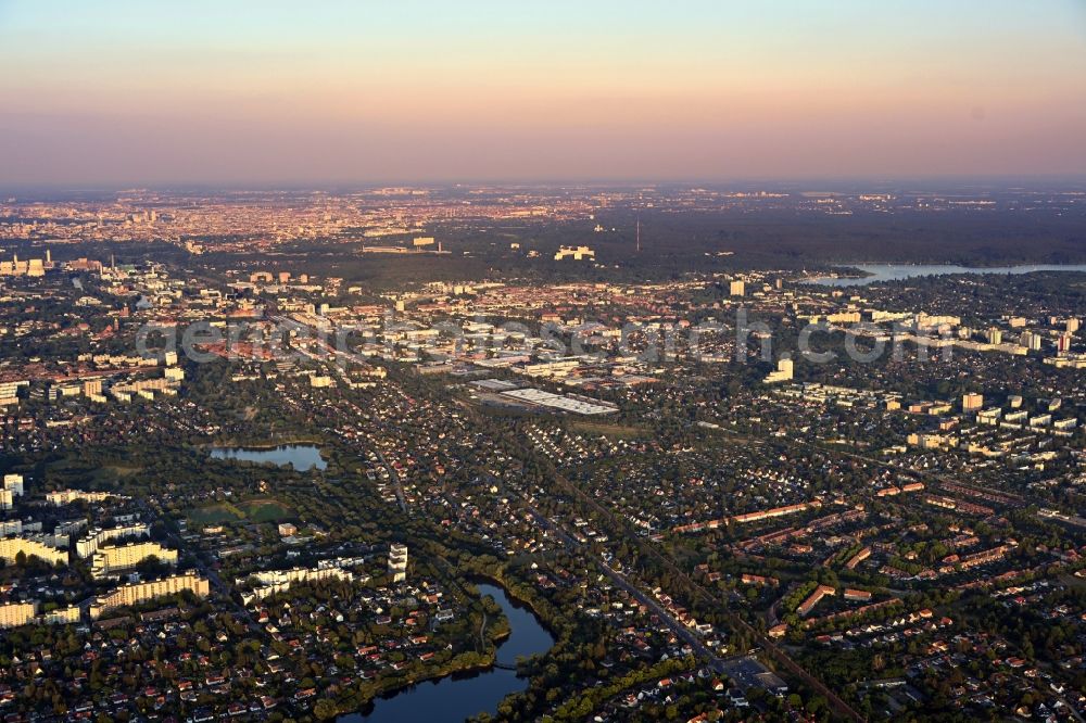 Berlin from above - City area with western outside districts and inner city area in Berlin, Germany