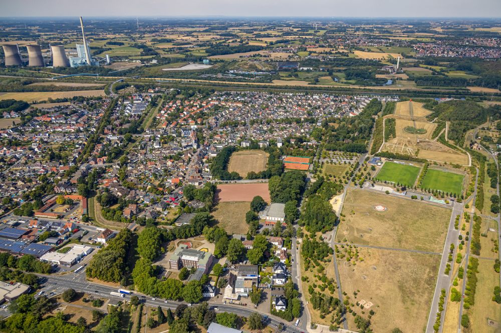 Aerial image Herringen - City area with outside districts and inner city area in Herringen at Ruhrgebiet in the state North Rhine-Westphalia, Germany