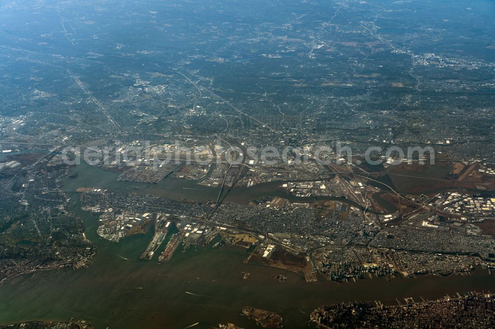 Aerial image Newark - City area with outside districts and inner city area in Newark in New Jersey, United States of America